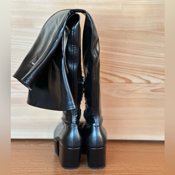 Prada Stretch Napa Over-The Knee Platform Boots - Picture 7 of 7